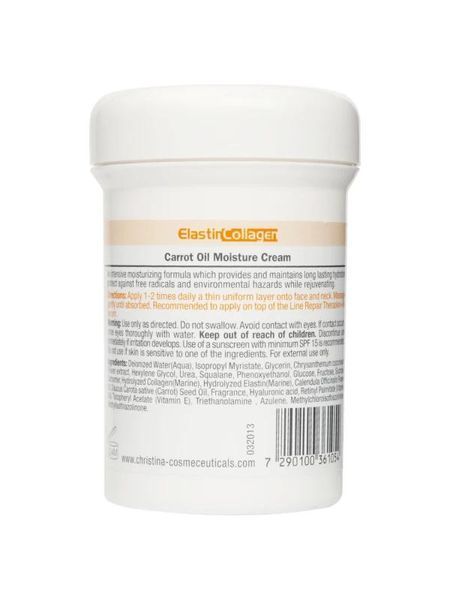 Зволожувальний крем для сухої шкіри Christina Elastin Collagen Carrot Oil Moisture Cream 250 мл 102769873 фото