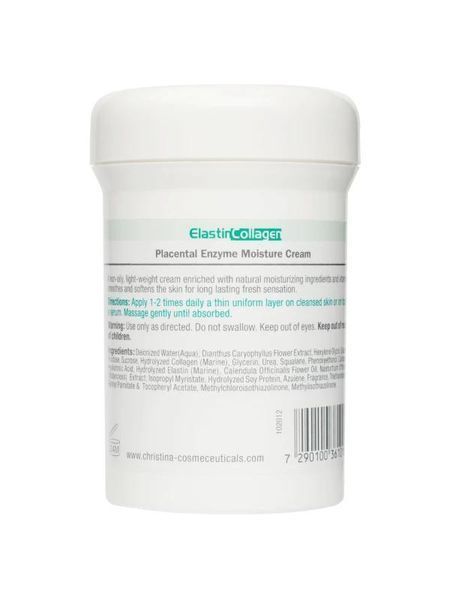 Зволожуючий крем для жирної шкіри Christina Elastin Collagen Placental Enzyme Moisture Cream with Vitamins A E HA 250 мл 102770854 фото