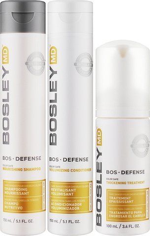 НАБІР ДЛЯ ПОПЕРЕДЖЕННЯ СТОНШЕННЯ ВОЛОССЯ BOSLEY MD Bos Defense Color Safe Kit 75422594 фото