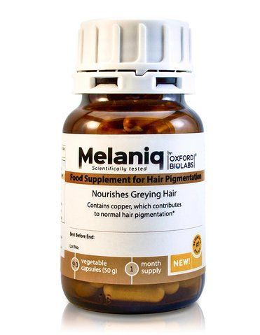 Молекулярна добавка для відновлення кольору сивого волосся Oxford Biolabs Melaniq Supplement For Hair Pigmentation 90 капсул 112558320 фото