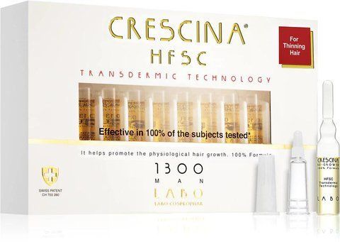 Засіб для відновлення росту волосся для чоловіків Crescina Re-Growth HFSC Transdermic 1300, 20 ампул*3,5 мл 110611927 фото