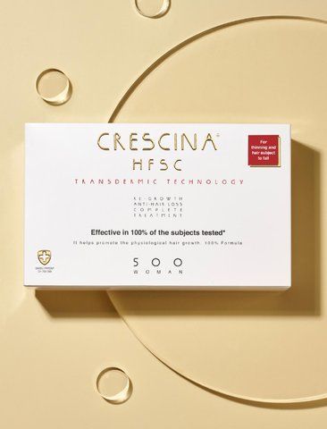 Засіб для відновлення росту та проти випадіння волосся для жінок Crescina HFSC Transdermic Complete Treatment 500 Re-Growth and Anti-Hair Loss 10+10 ампул*3,5 мл 110772929 фото