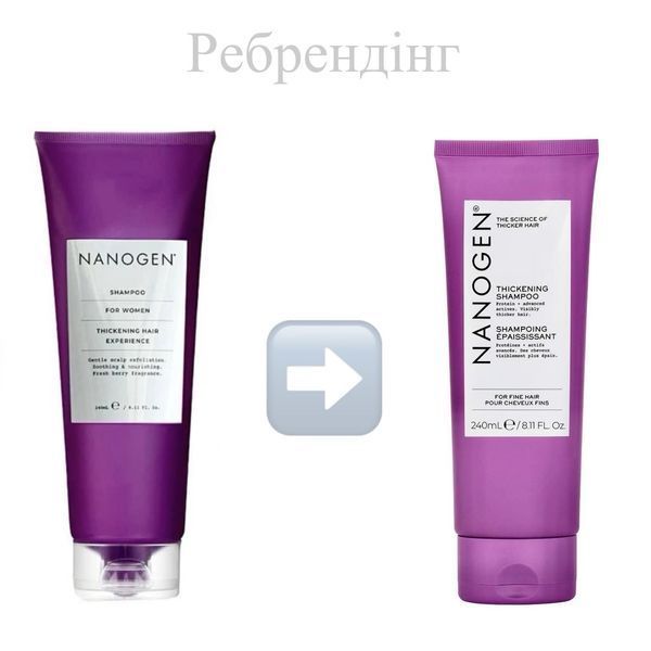 Шампунь для потовщення та росту волосся для жінок NANOGEN Thickening Hair Experience Shampoo for Woman 240 мл 88495247 фото